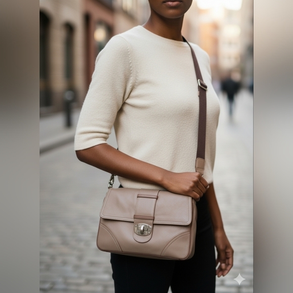 Sondra Roberts Handbags - Sondra Roberts Taupe Shoulder Bag